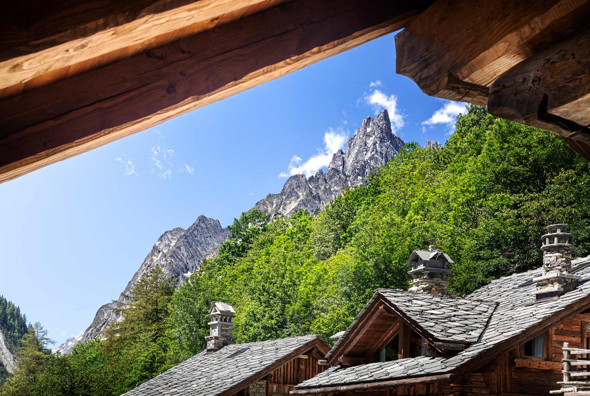 chalet con vista montagne courmayeur