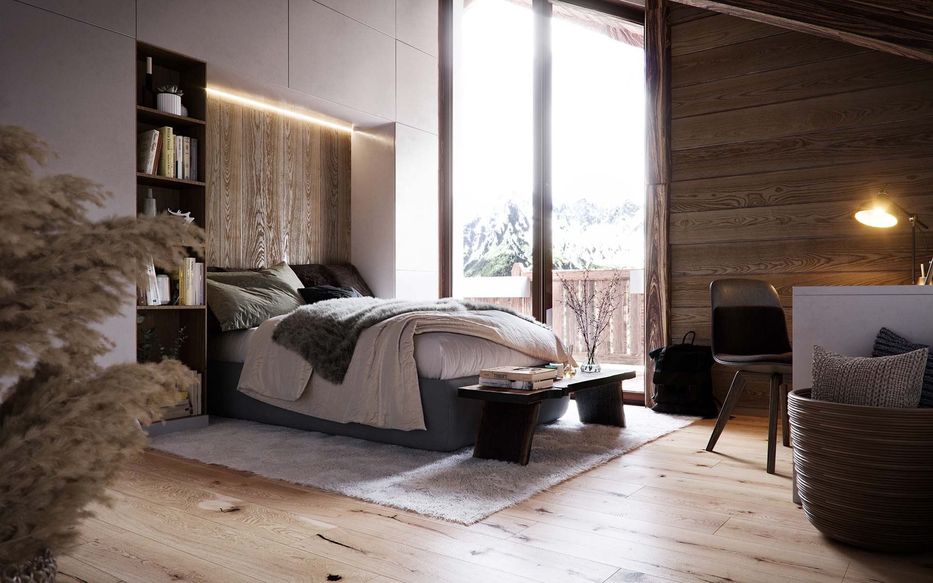 camera da letto matrimoniale chalet Courmayeur